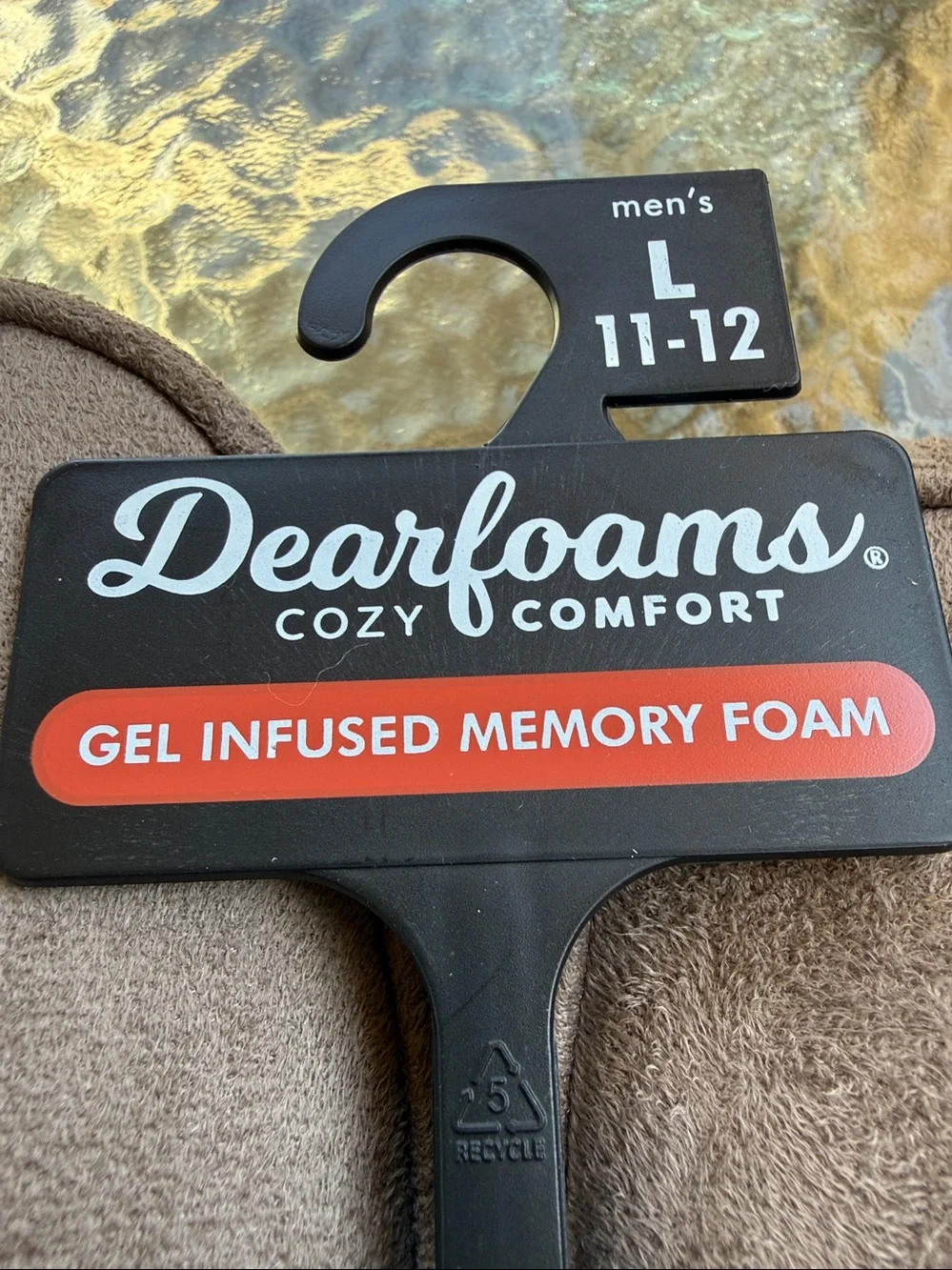 Dearfoams cozy, comfort men’s notch, clog slippers (Taupe)